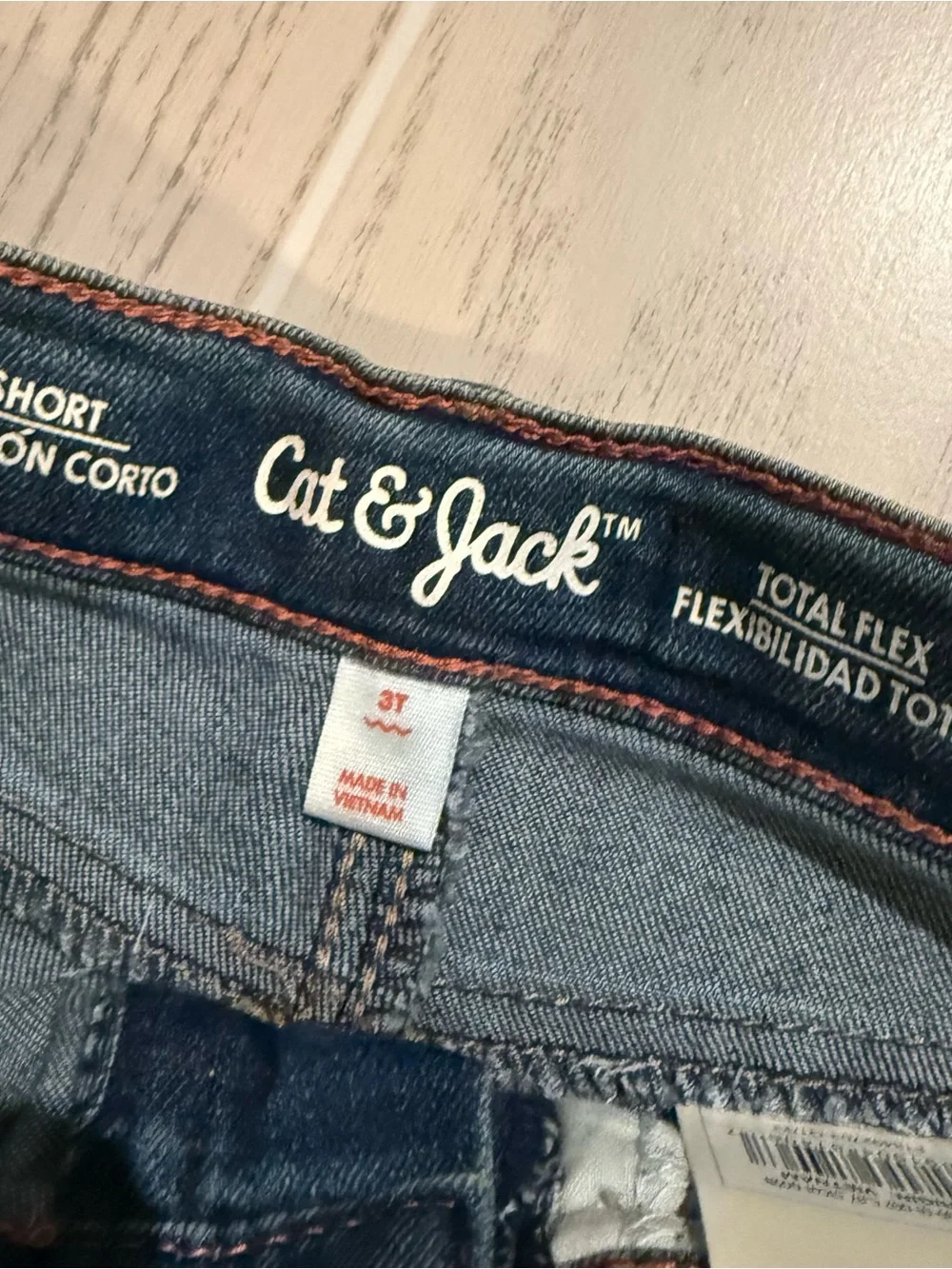 Cat And Jack Denim Shorts Boys 3T Blue Adjustable‎ Waist NWT